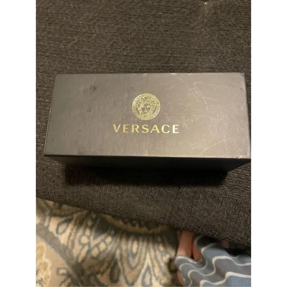 Versace Velveteen Interior Black Sunglasses Case Hinged Hard Cover Case Only
